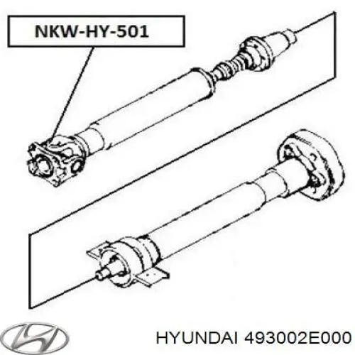 493002E000 Hyundai/Kia Junta universal traseira montada