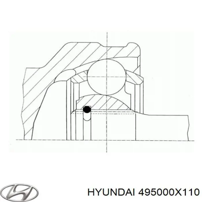 Semieixo (acionador) dianteiro direito Hyundai/Kia 495000X110 preço, a partir de 118,48 USD