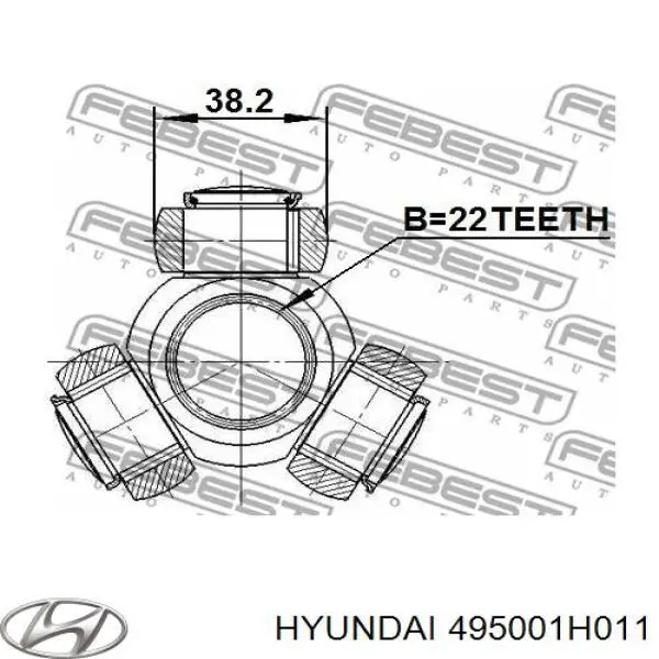 Semieixo (acionador) dianteiro direito Hyundai/Kia 495001H011 preço, a partir de 97,05 USD