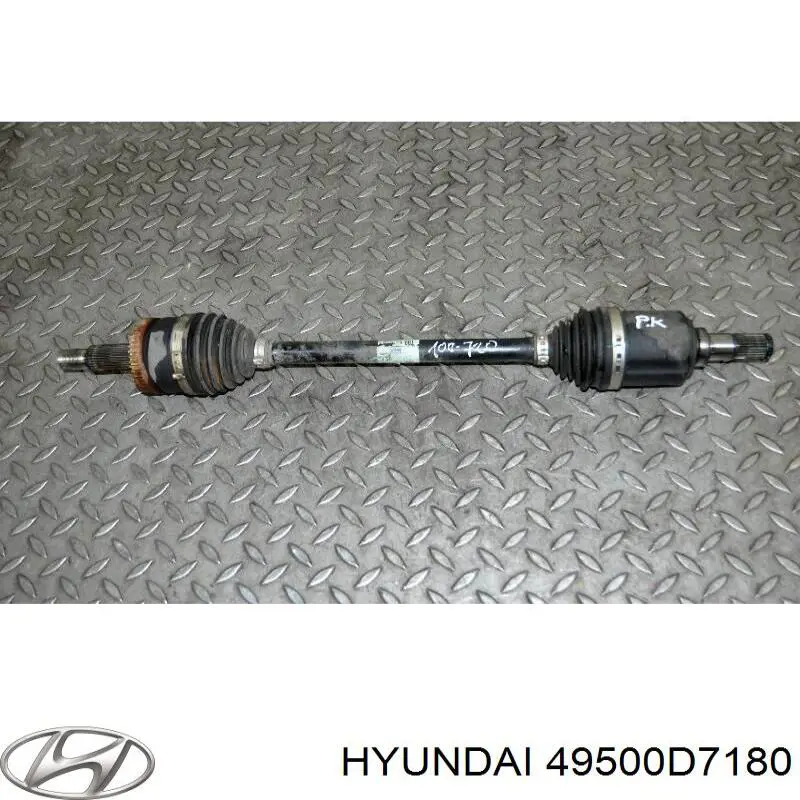 49500D7180 Hyundai/Kia Semieixo (acionador) dianteiro esquerdo