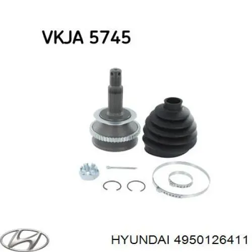 4950126411 Hyundai/Kia Semieixo (acionador) dianteiro esquerdo