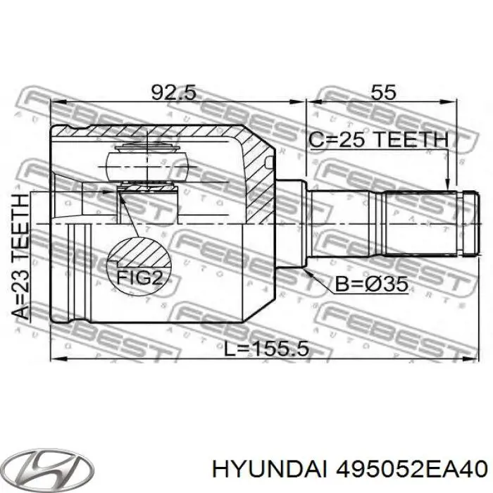 Junta homocinética interna traseira Hyundai/Kia 495052EA40 preço, a partir de 45,41 USD