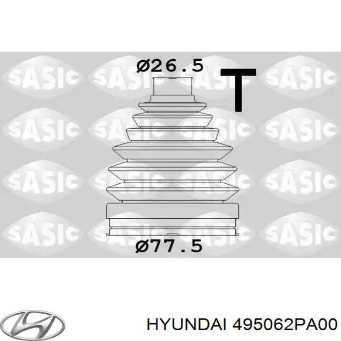 Bota de proteção interna esquerda de junta homocinética do semieixo dianteiro Hyundai/Kia 495062PA00 preço, a partir de 31,94 USD