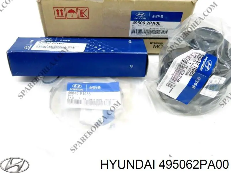 495062PA00 Hyundai/Kia Bota de proteção interna esquerda de junta homocinética do semieixo dianteiro