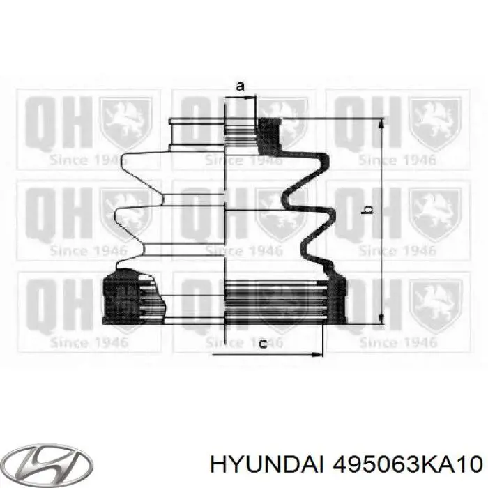 Compre 495063KA10 Hyundai/Kia Bota de proteção interna de junta homocinética do semieixo dianteiro