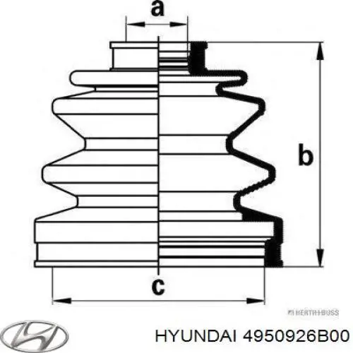 Compre 4950926B00 Hyundai/Kia Bota de proteção externa de junta homocinética do semieixo dianteiro