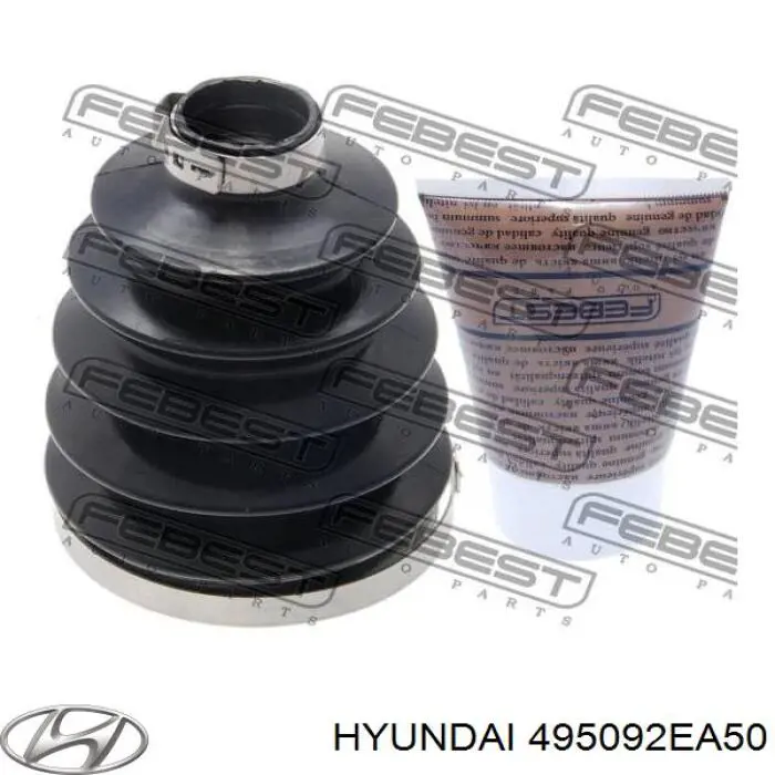 Compre 495092EA50 Hyundai/Kia Bota de proteção externa esquerda de junta homocinética
