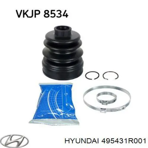 495431R001 Hyundai/Kia Bota de proteção interna de junta homocinética do semieixo dianteiro