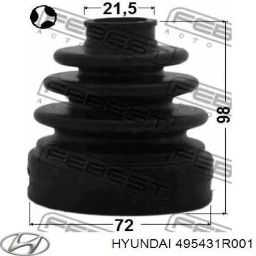 Bota de proteção interna de junta homocinética do semieixo dianteiro Hyundai/Kia 495431R001 preço, a partir de 16,42 USD