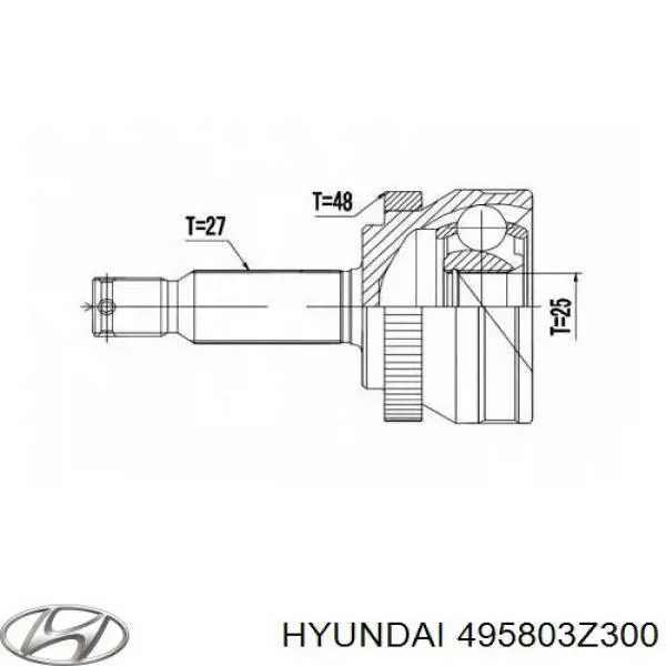 Junta homocinética externa dianteira direita Hyundai/Kia 495803Z300 preço, a partir de 47,82 USD
