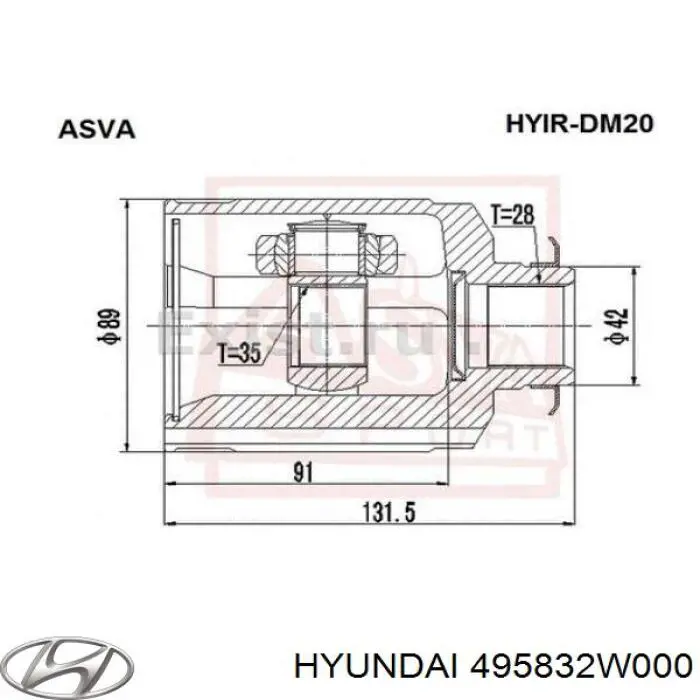 Bota de proteção interna esquerda de junta homocinética do semieixo dianteiro Hyundai/Kia 495832W000 preço, a partir de 96,42 USD
