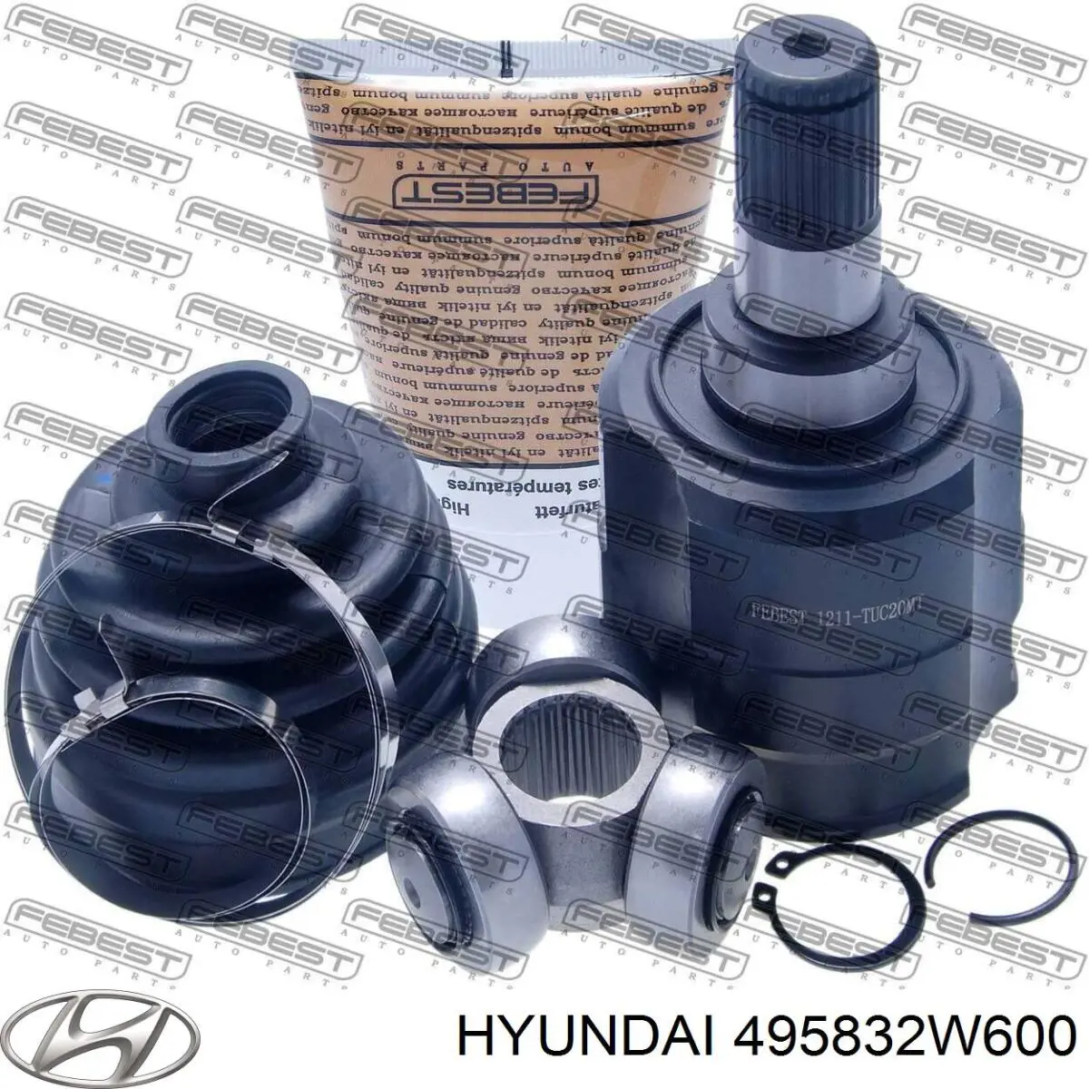 Bota de proteção interna esquerda de junta homocinética do semieixo dianteiro Hyundai/Kia 495832W600 preço, a partir de 29,79 USD