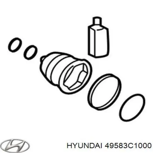 49583C1000 Hyundai/Kia Bota de proteção interna de junta homocinética do semieixo dianteiro