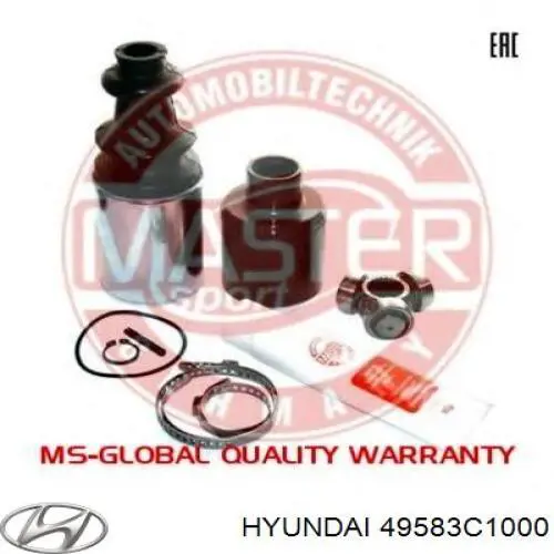 Compre 49583C1000 Hyundai/Kia Bota de proteção interna de junta homocinética do semieixo dianteiro