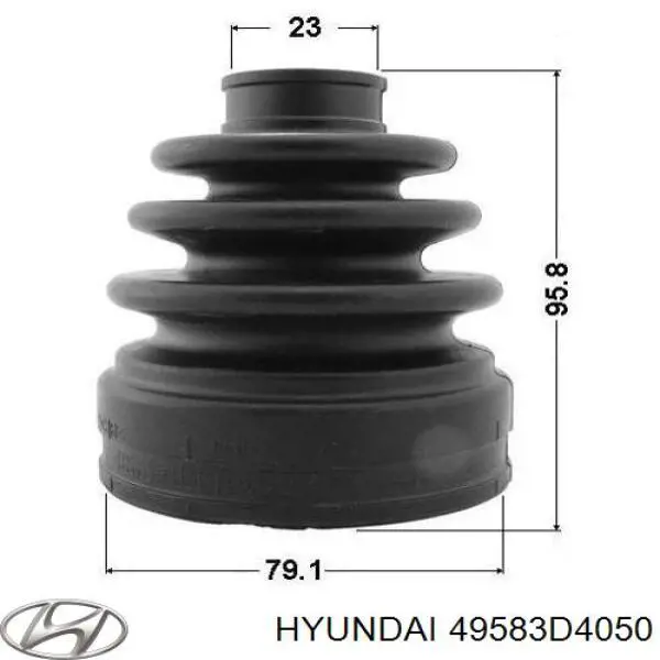 49583D4050 Hyundai/Kia Bota de proteção interna direita de junta homocinética do semieixo dianteiro