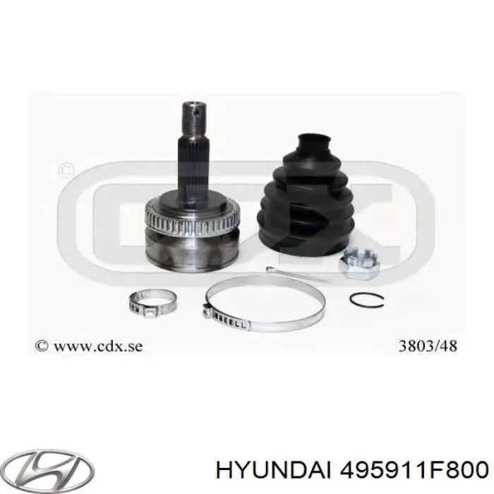 Compre 495911F800 Hyundai/Kia Semieixo (acionador) dianteiro direito