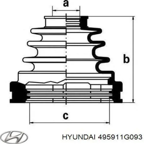 Compre 495911G093 Hyundai/Kia Junta homocinética externa dianteira
