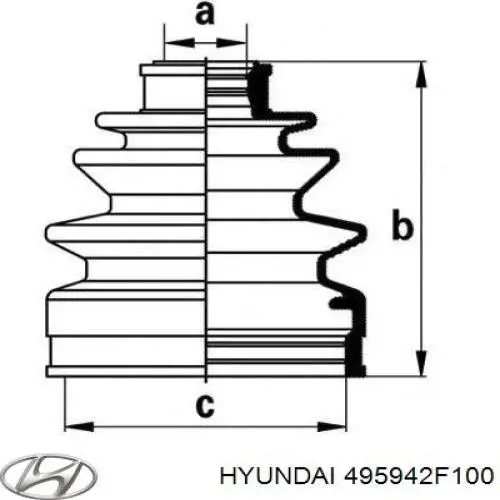 Compre 495942F100 Hyundai/Kia Bota de proteção externa de junta homocinética do semieixo dianteiro