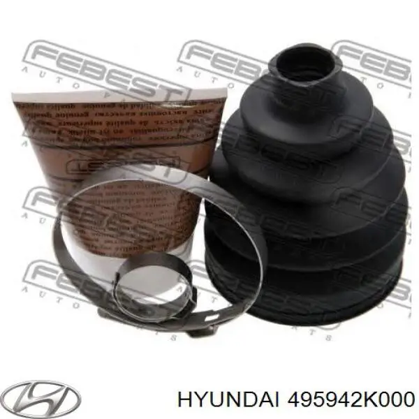Bota de proteção externa de junta homocinética do semieixo dianteiro 495942K000 Hyundai/Kia