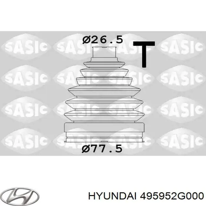 Bota de proteção interna de junta homocinética do semieixo dianteiro Hyundai/Kia 495952G000 preço, a partir de 11,14 USD