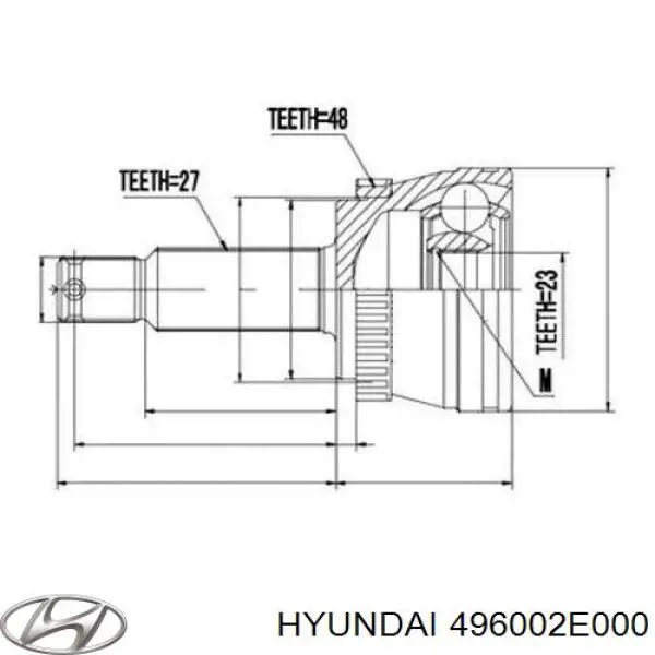 Semieixo traseiro Hyundai/Kia 496002E000 preço, a partir de 120,88 USD