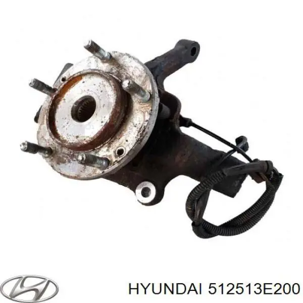 512513E200 Hyundai/Kia Pino moente (extremidade do eixo) dianteiro direito