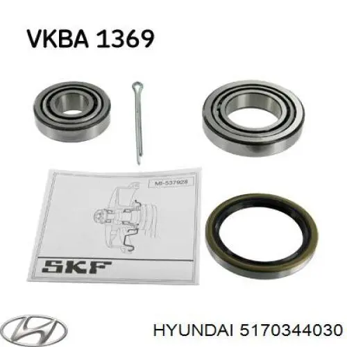 Rolamento de cubo dianteiro Hyundai/Kia 5170344030 preço, a partir de 28,48 USD
