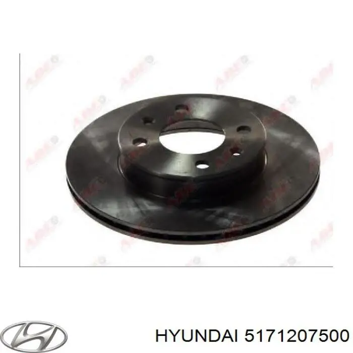 5171207500 Hyundai/Kia Disco do freio dianteiro