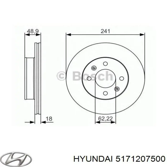 Disco do freio dianteiro Hyundai/Kia 5171207500 preço, a partir de 36,61 USD