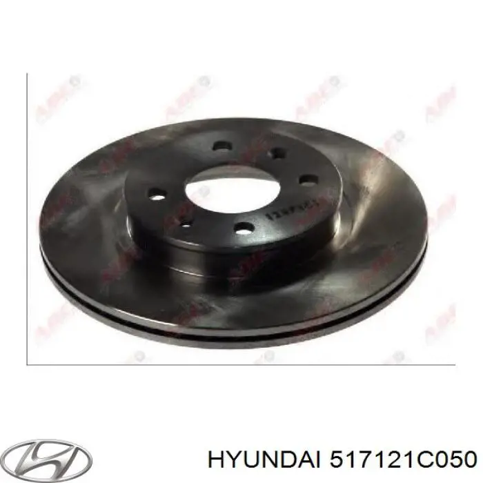 517121C050 Hyundai/Kia Disco do freio dianteiro