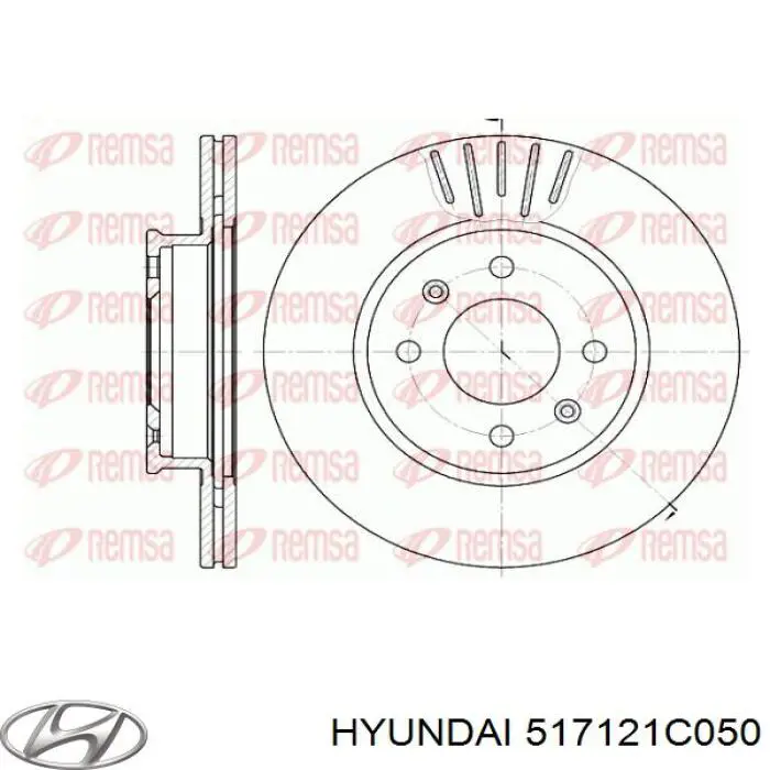 Compre 517121C050 Hyundai/Kia Disco do freio dianteiro