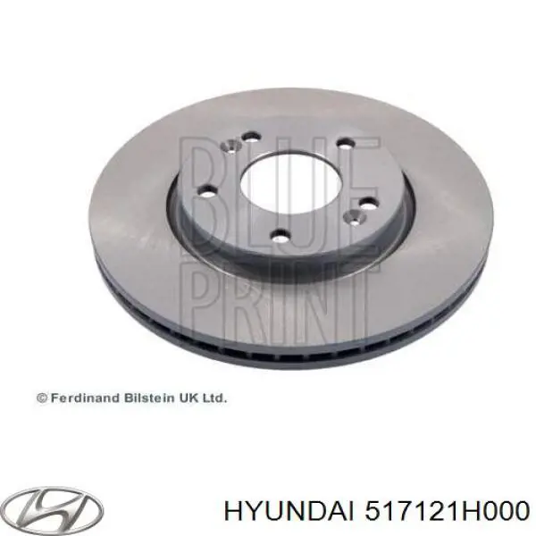 517121H000 Hyundai/Kia Disco do freio dianteiro