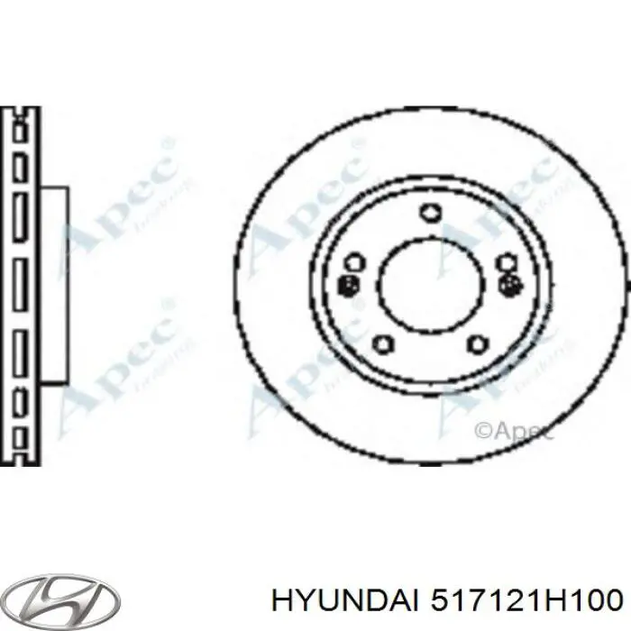 Disco do freio dianteiro Hyundai/Kia 517121H100 preço, a partir de 55,97 USD