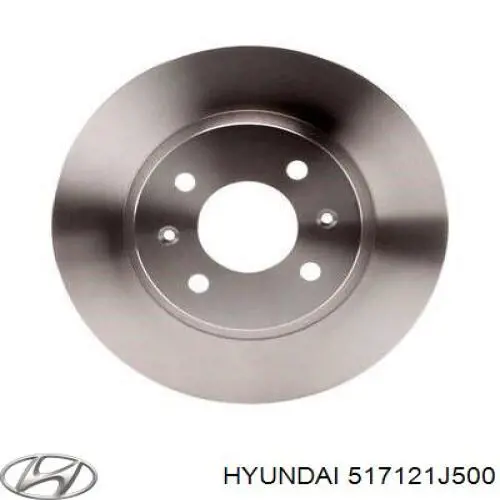 517121J500 Hyundai/Kia Disco do freio dianteiro