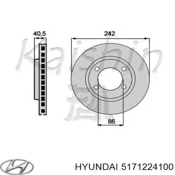 Compre 5171224100 Hyundai/Kia Disco do freio dianteiro