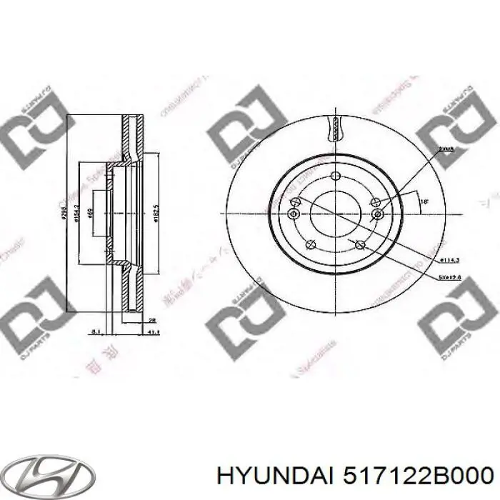 Compre 517122B000 Hyundai/Kia Disco do freio dianteiro