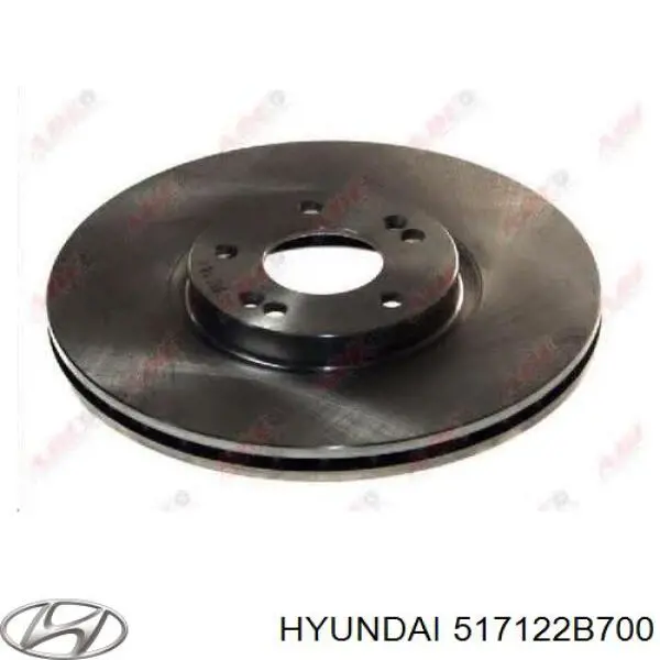 517122B700 Hyundai/Kia Disco do freio dianteiro
