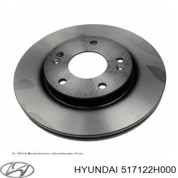 517122H000 Hyundai/Kia Disco do freio dianteiro