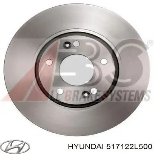 517122L500 Hyundai/Kia Disco do freio dianteiro