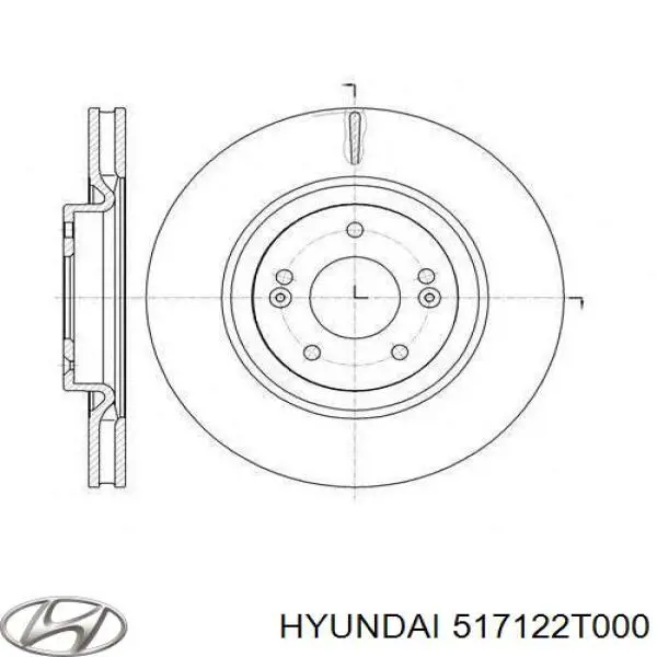 Disco do freio dianteiro Hyundai/Kia 517122T000 preço, a partir de 60,58 USD