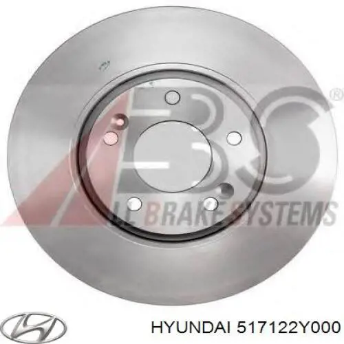 Disco do freio dianteiro Hyundai/Kia 517122Y000 preço, a partir de 47,64 USD
