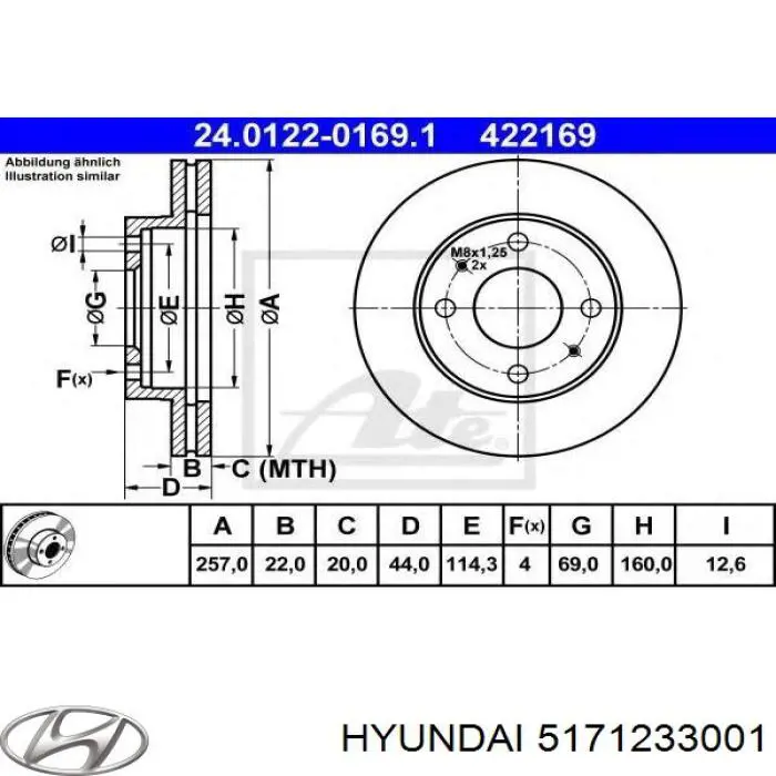 Compre 5171233001 Hyundai/Kia Disco do freio dianteiro