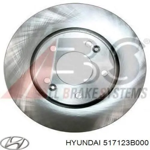 Disco do freio dianteiro Hyundai/Kia 517123B000 preço, a partir de 47,84 USD
