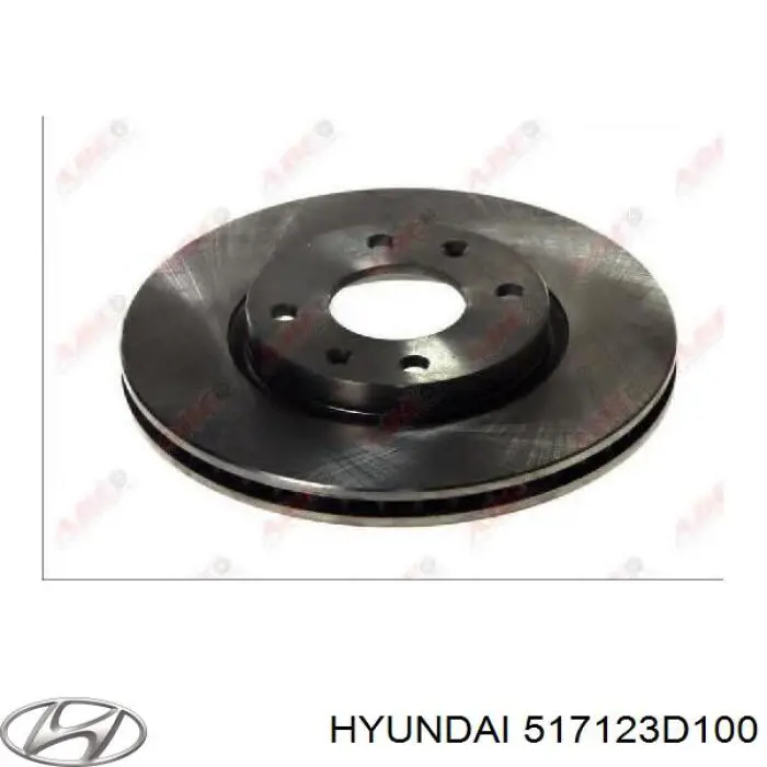 517123D100 Hyundai/Kia Disco do freio dianteiro