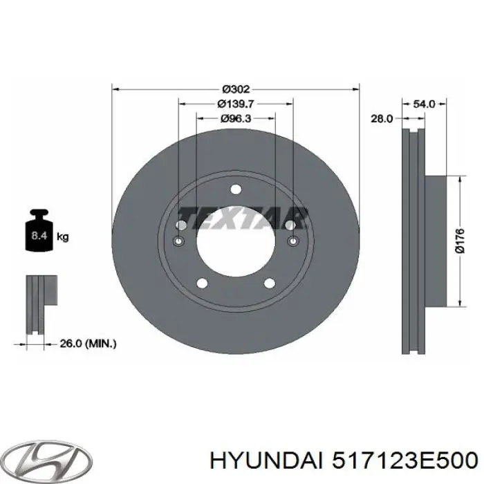 Compre 517123E500 Hyundai/Kia Disco do freio dianteiro