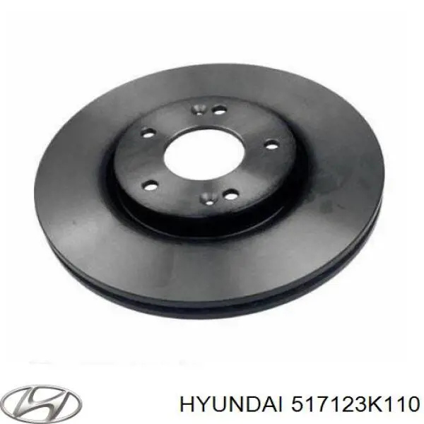 517123K110 Hyundai/Kia Disco do freio dianteiro