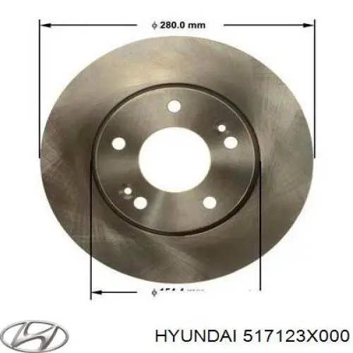 Compre 517123X000 Hyundai/Kia Disco do freio dianteiro