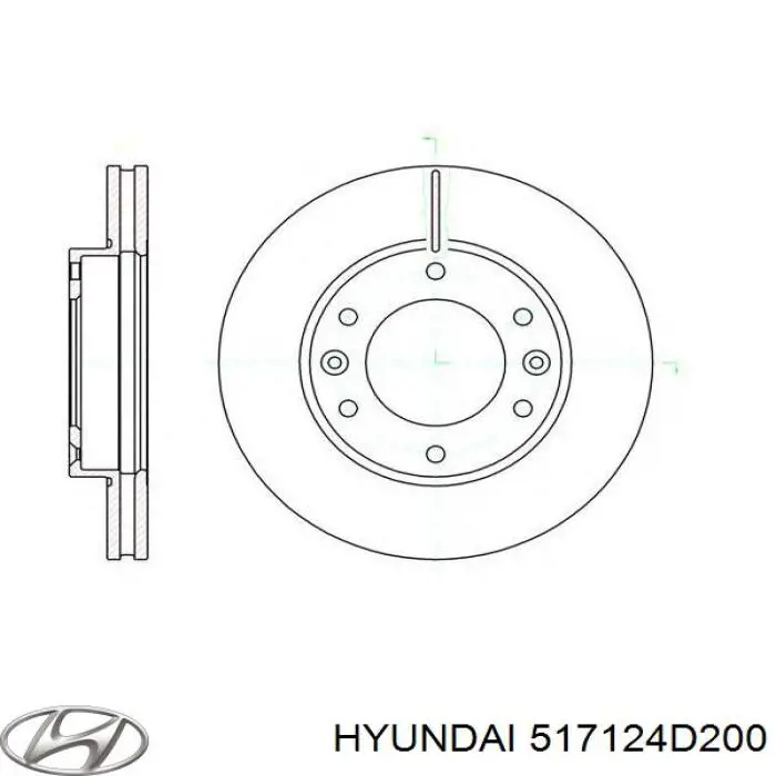 Compre 517124D200 Hyundai/Kia Disco do freio dianteiro