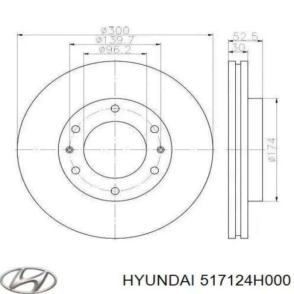 Compre 517124H000 Hyundai/Kia Disco do freio dianteiro