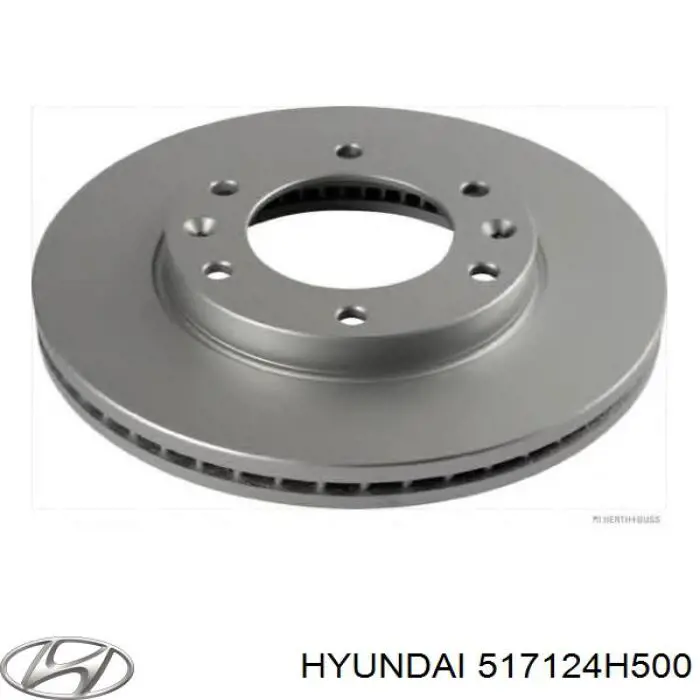 517124H500 Hyundai/Kia Disco do freio dianteiro